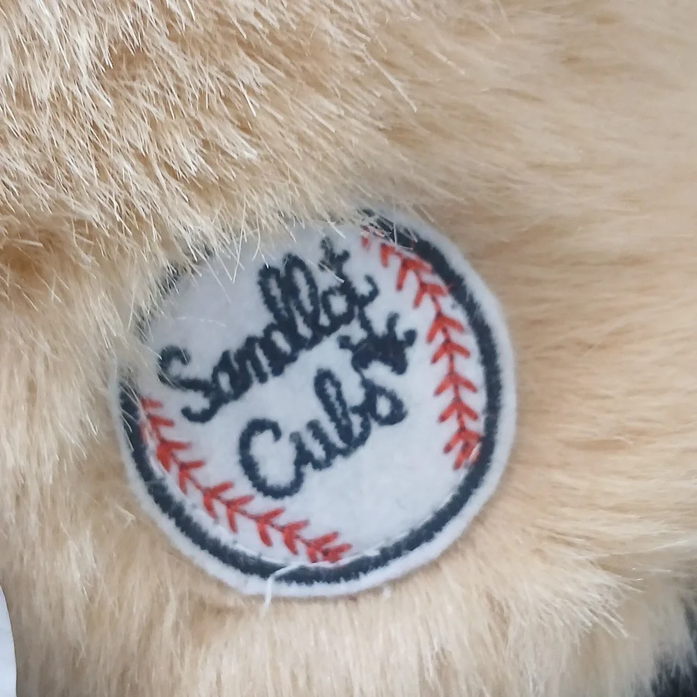 Sandlot Cubs Teddy Bear in Baseball Outfit Collector LittleSlugger Real Wood Bat - Picture 6 of 12